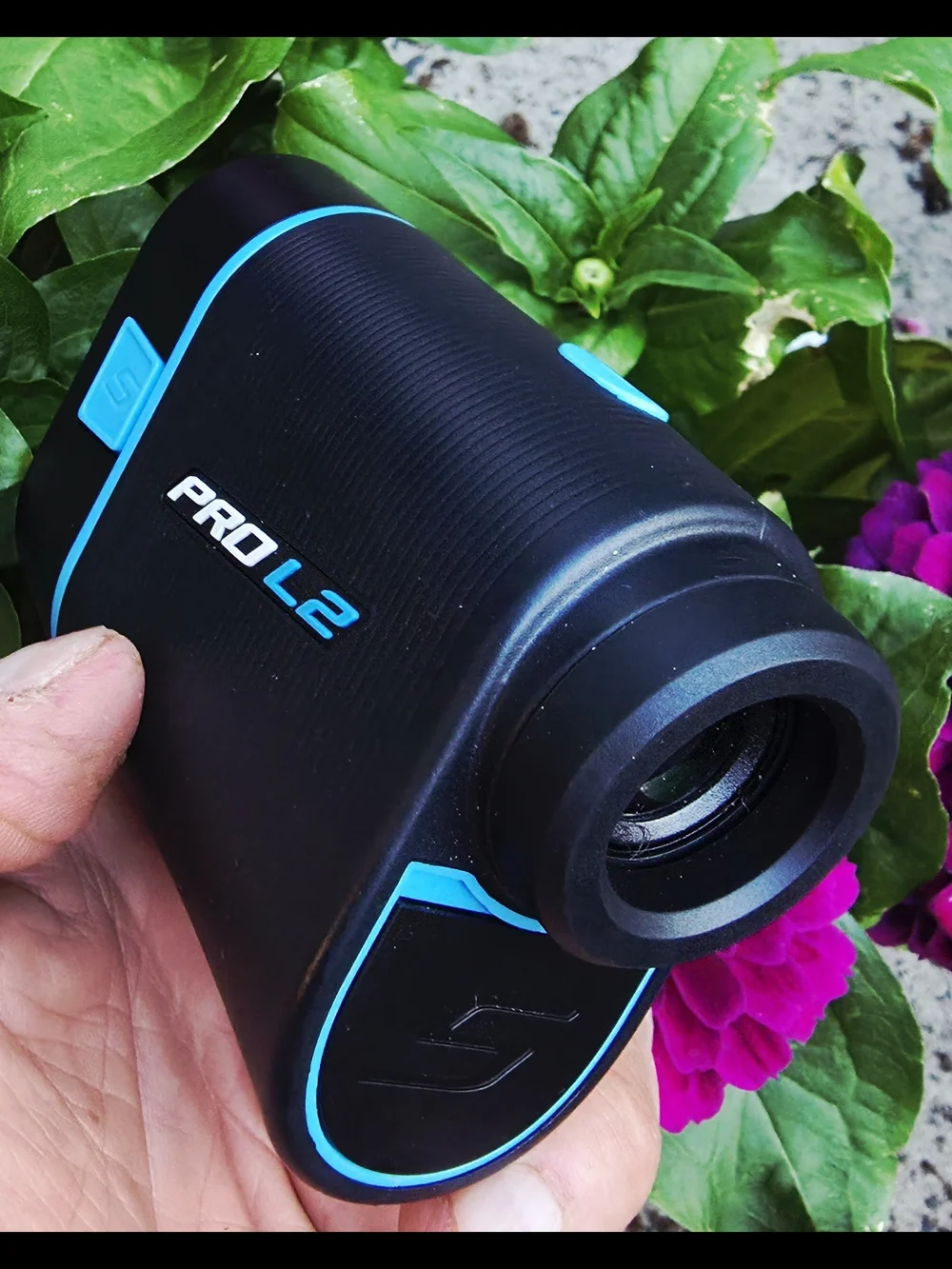 Shot Scope Black Rangefinder with Teal Accent Stripe